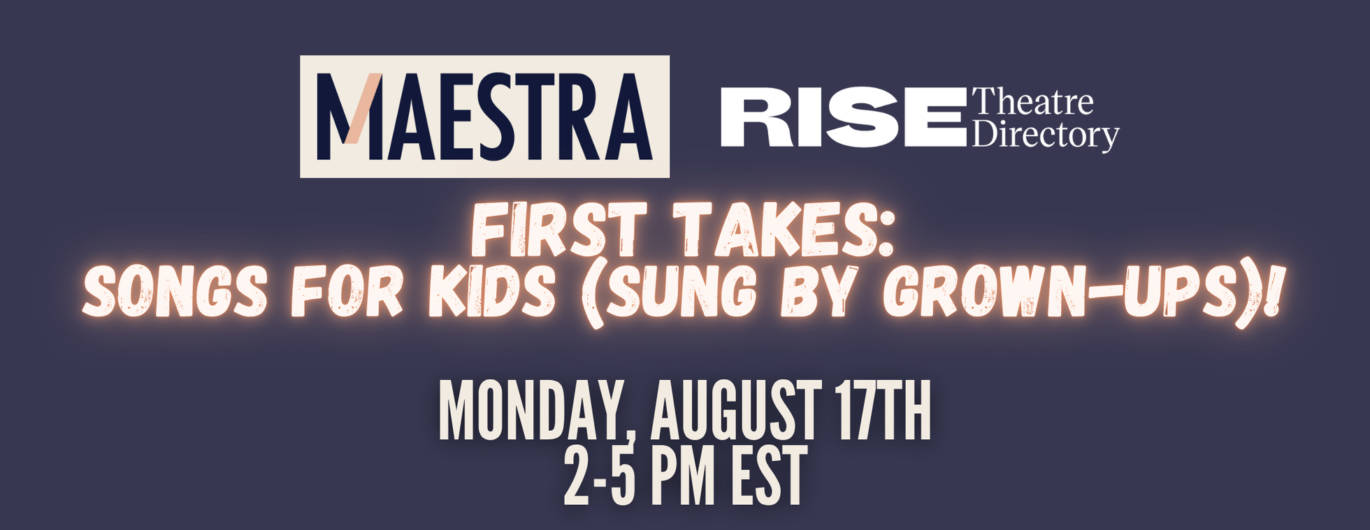 Maestra First Takes: Songs for Kids (Sung by Grown-Ups)!